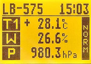 LB-575 LCD Температура, Влажность, Давление