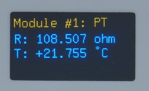 Прецизионный термометр 0.001°C — дисплей LB-480 с подключенным модулем LB-499-PT